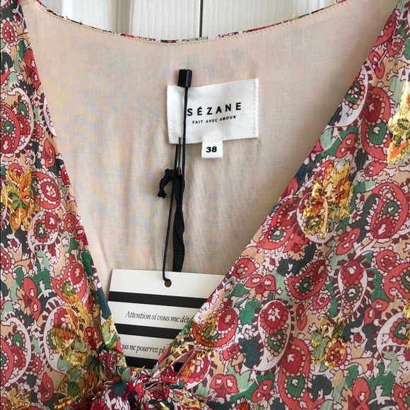 NWT Sezane Andrew dress in Cashmere print - Picture 5 of 10